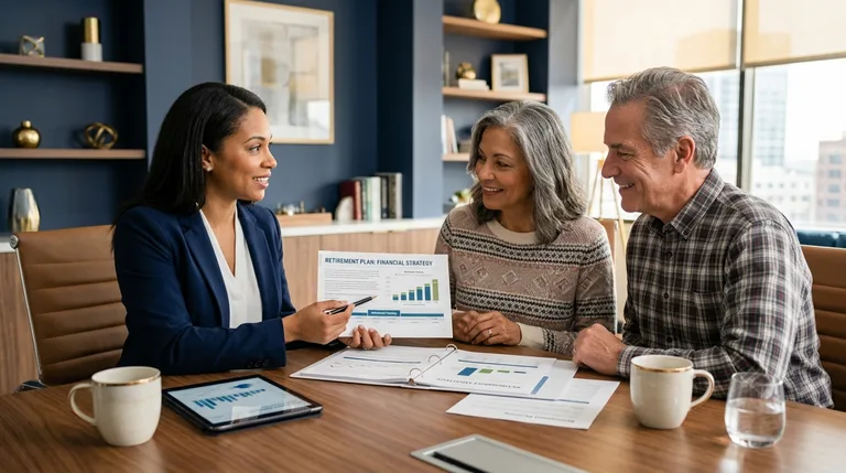 Retirement income planning consultation with financial advisor